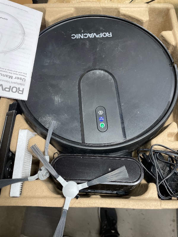 Photo 1 of ****heavy use very dirty ***ROPVACNIC Robot Vacuum Cleaner Robot Vacuum and Mop Combo with 5200Pa Suction, Personalized Cleaning Adjustments, Self-Charging Robotic Vacuum Cleaner, Advanced Obstacle Avoidance