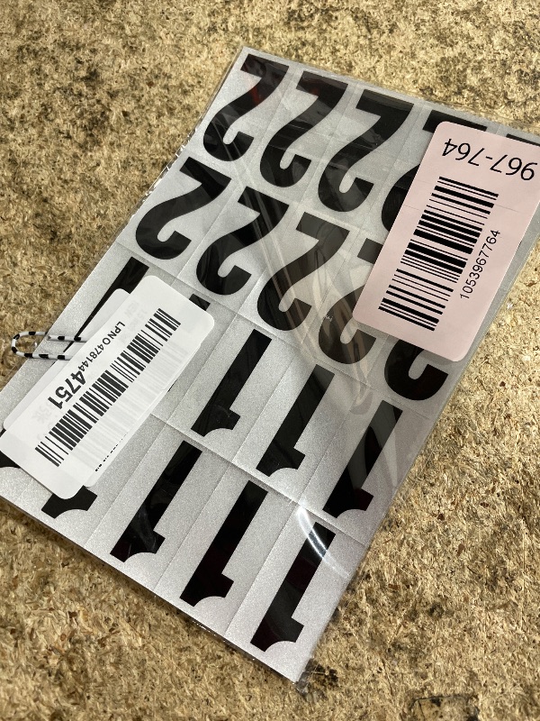 Photo 1 of 1.5 inch Self Adhesive Numbers for Mailbox, House Numbers, Reflective Mailbox Number, Trash Cans Number, for Outside, 60 PCS (Black/White)