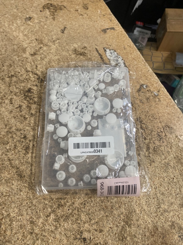View 2 of 155 Pcs 6 Sizes White Plastic Hole Plugs Screw Holes Plugs Snap in Locking Hole Plug License Plate Holes Plug Round Drill Screw Covers for Kitchen Cabinet Furniture 5mm to 25mm