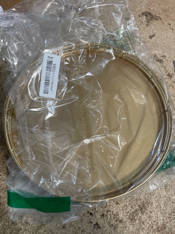 Photo 1 of 10" Gold Lazy Susan for Table Top, Oak Wood Lazy Susan Turntable Organizer for Dining Coffee Table Centerpiece Bar Decor Kitchen Countertop Bathroom Vanity Decorative Tray for Perfume Jewelry Round