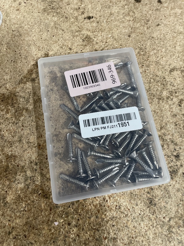 Photo 1 of #14 x 1-1/4" (50 Pack) Flat Head Sheet Metal Screws Self-Tapping Screw Phillips Head Self Drilling Screws, 410 Stainless Steel