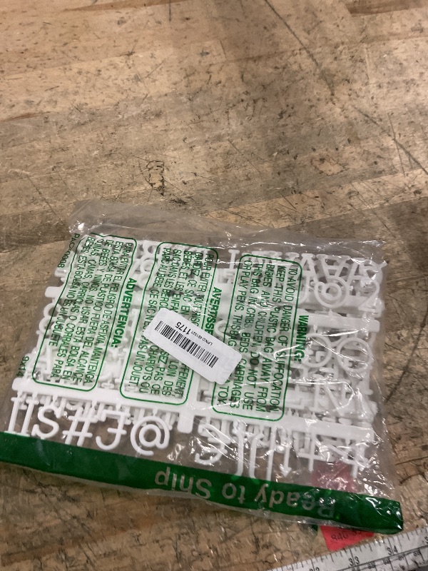 Photo 1 of 1 Inch Letters for Felt Letter Board, 188 Pieces Including Characters, Numbers & Symbols for Changeable Plastic Message Boards by Veskaoty (White)