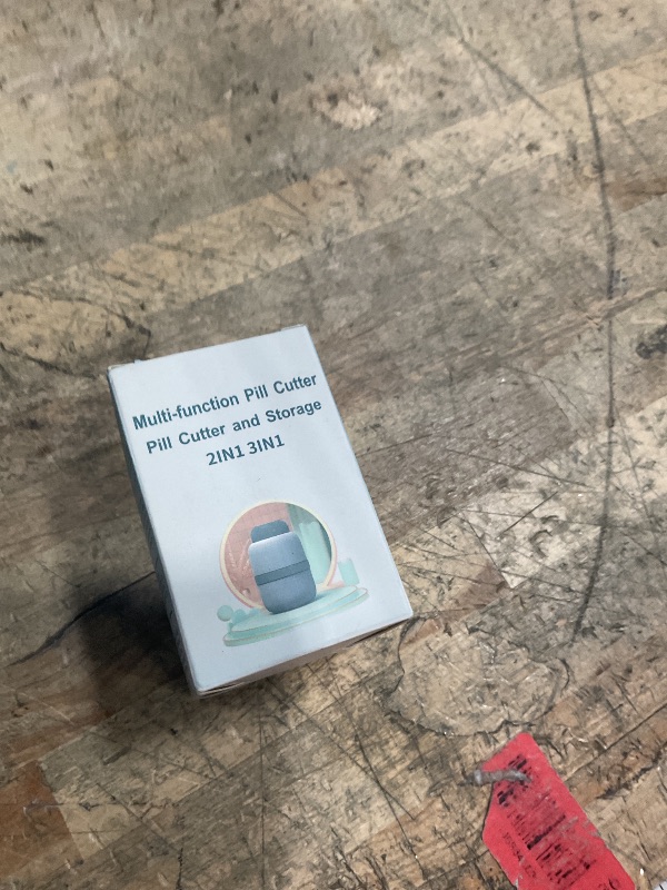 Photo 1 of 1/3 Pill Cutter with Storage, Professional 1/2 & 3 in 1 Pill Splitter for Small or Large Pills, Precise & Easy Stainless Steel Blade (Blue)