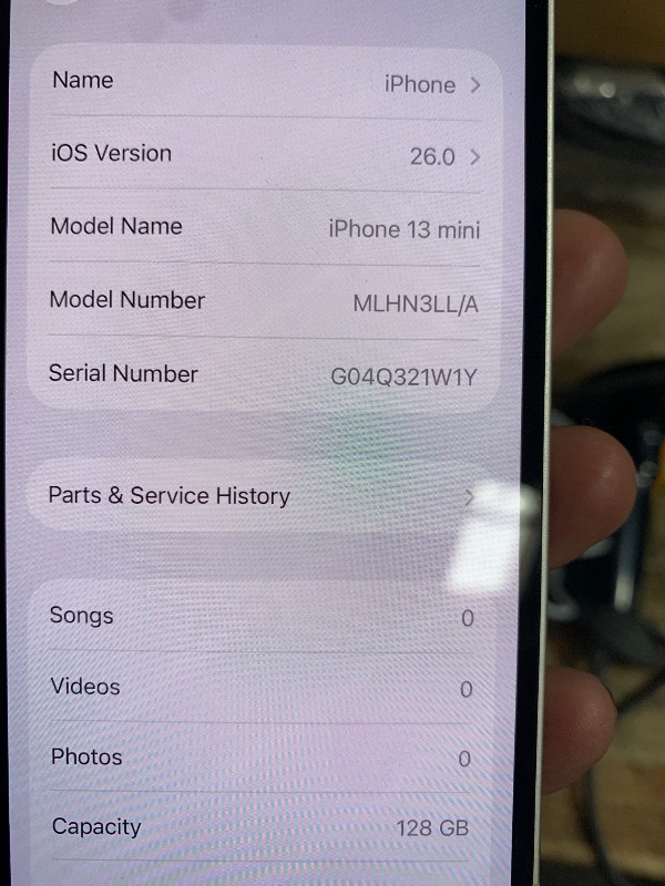 Photo 1 of (used) Apple iPhone 13 Mini, 128GB, Starlight - Unlocked (Renewed Premium)