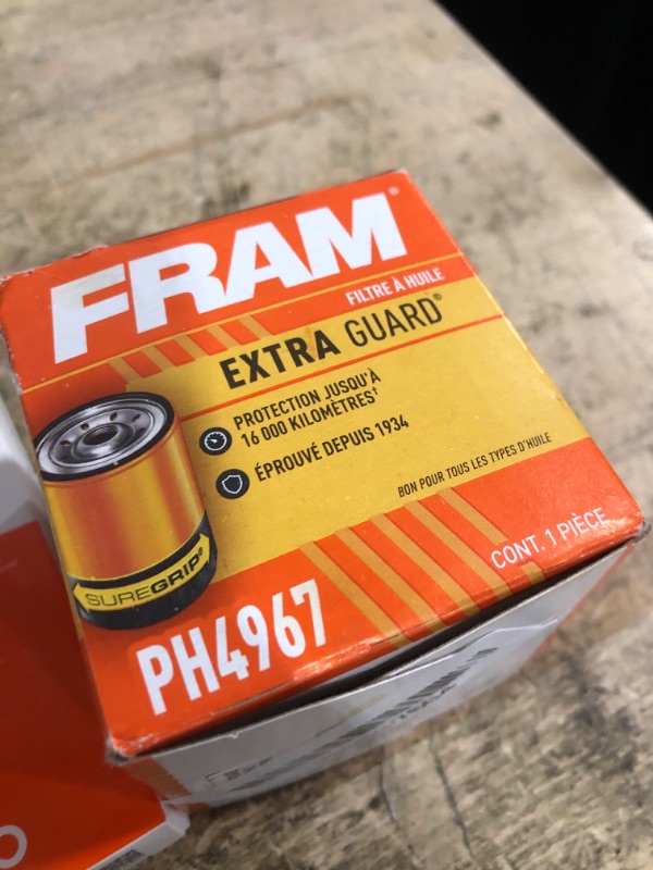 Photo 1 of FRAM EG+ PH4967P, 10K Mile Change Automotive Replacement Interval Spin-On Engine Oil Filter for Select Vehicle Models & digital audio adopter