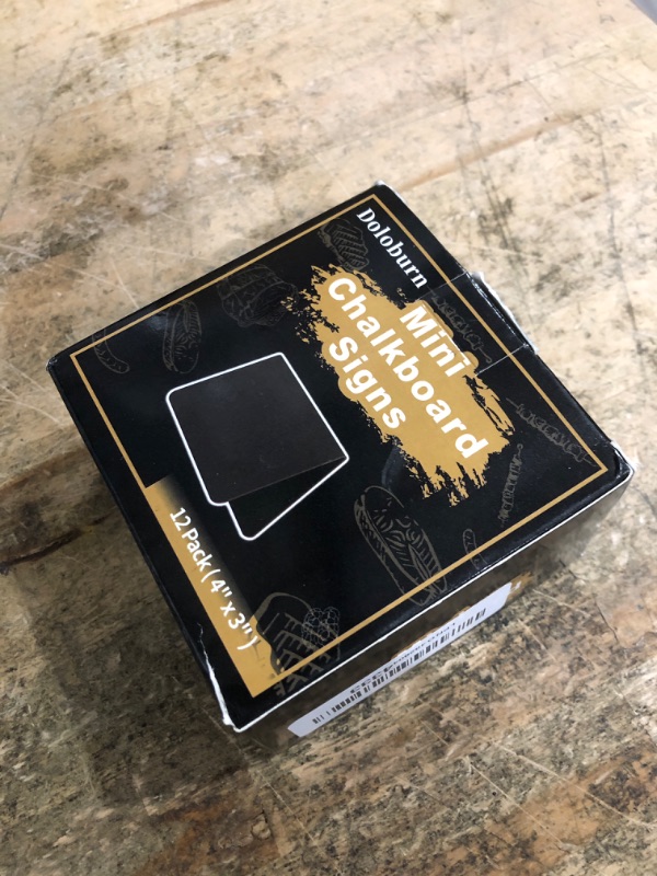 Photo 1 of 12 Pack 4"x3"Mini Chalkboard Signs for Chalk Sign for Food - Party - Buffet - Table Sign Chalkboard - Wedding - Bakery - Small