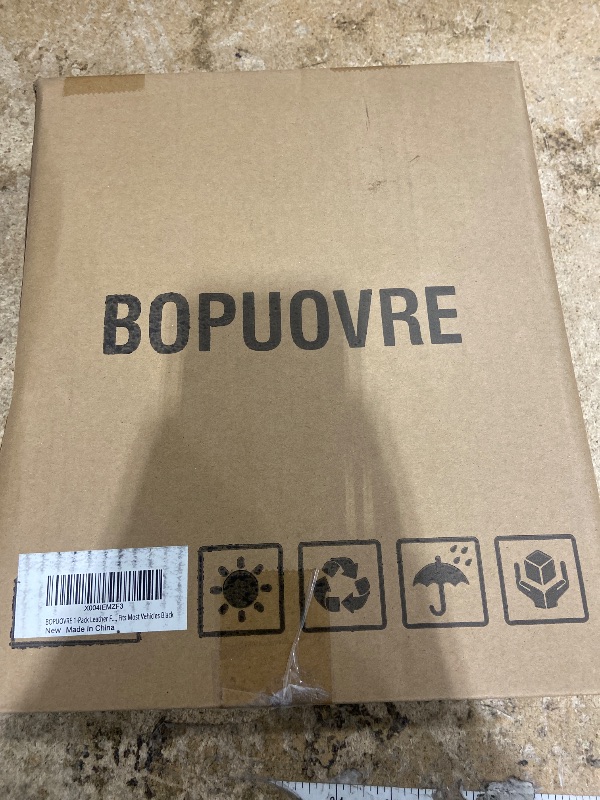 Photo 1 of 1-Pack Leather Front Car Seat Covers - Bottom Car Seat Covers Fully Wrapped, Non-Slip and Waterproof, Fits Most Vehicles Black