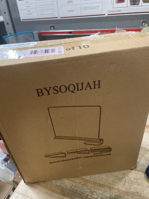 Photo 1 of 10 Pack Shelf Dividers, Adjustable Shelf Dividers for Closet Organization with Non-Slip Design, Clear Acrylic Shelf Dividers for Clothes, Handbags, Purses, Towels, Bookshelf in Home Organization