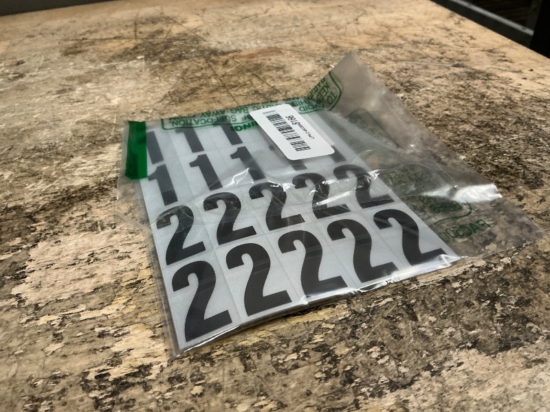 Photo 1 of 1.5 inch Self Adhesive Numbers for Mailbox, House Numbers, Reflective Mailbox Number, Trash Cans Number, for Outside, 60 PCS (Black/White)
