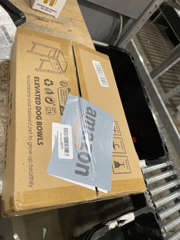 Photo 1 of 1.2 Gallon Elevated Dog Water Bowl, Height Adjustable (11–17'') Raised Stainless Steel Bowl with Spill-Proof Mat & Sturdy Metal Stand, Tip-Proof, Easy to Clean, Indoor & Outdoor Use