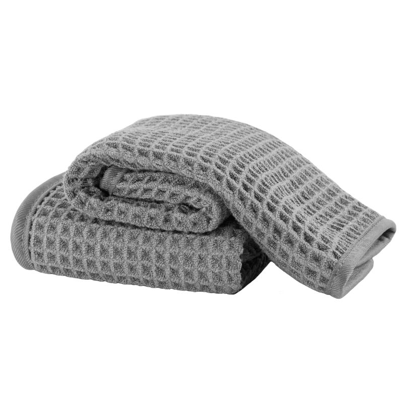 Photo 1 of 3 Pack Small Squeegees, Squeegee for Shower Glass, Car Window Squeegee, Glass Squeegee. Grey, Yellow, Blue for Home Kitchen, Countertop, Auto Windows, and Bathroom Mirrors/MICROFI Microfiber Waffle Face Towels, 2 Pieces, Soft, Absorbent, Fast Drying, Lint