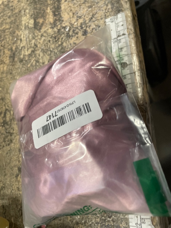 Photo 1 of 1+3 Large Satin Bonnets with Scrunchies for Women, Double Layer Hair Bonnet Tie Bonnet for Sleeping Braids Curly Hair, A