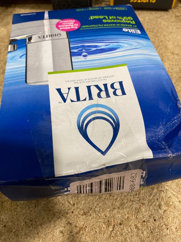 Photo 1 of *damaged box*Brita Faucet Mount Water Filter System, Chrome, No-Wait Filtration, Easy Install, Multi-Use Tap Water Filter for Kitchens, Bathrooms & Small Spaces