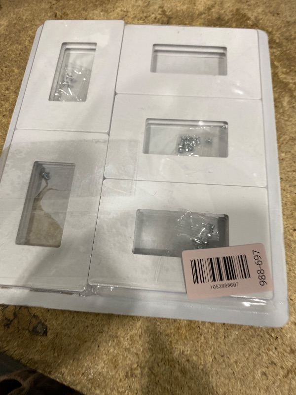 Photo 1 of [10 Pack] BESTTEN 1 Gang Screwless Decorative Wall Plate, Mid-Size H4.88" x W3.11", USWP6 Gloss Snow White, Faceplate Cover for Decorator Receptacle Outlet & Switch