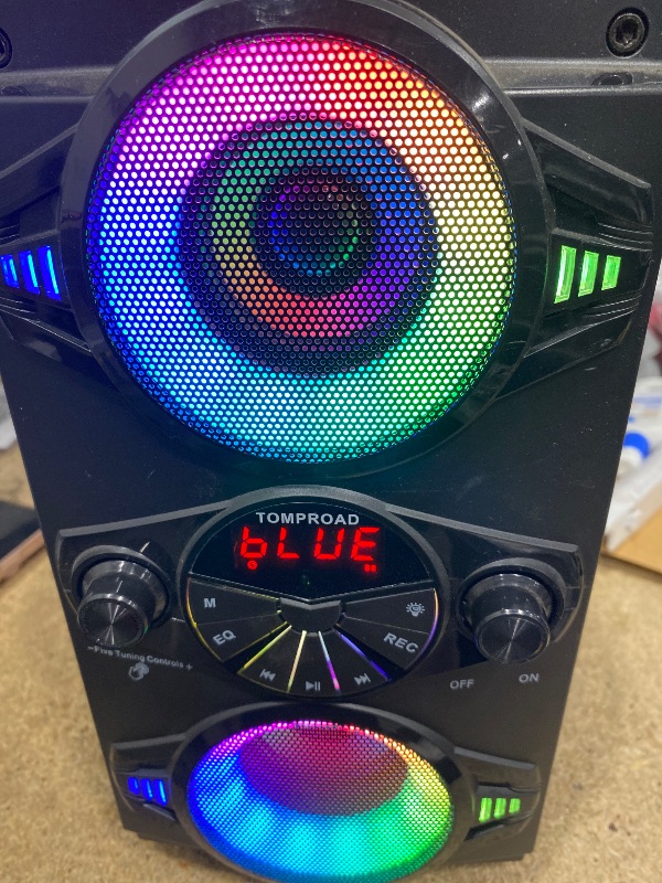 Photo 1 of ** NO REMOTE **
Portable Bluetooth Speakers 60W Big Powerful Wireless Loud Stereo Bass Sound Boombox Home Party Speaker with Subwoofer, FM Radio, LED Colorful Lights