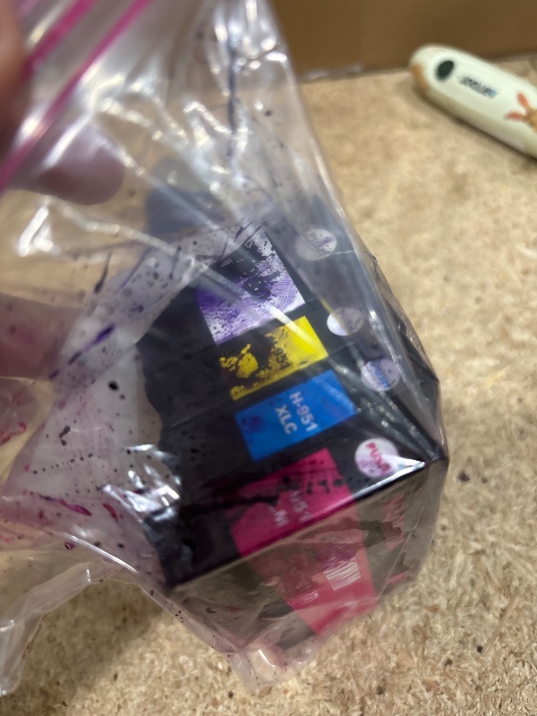 Photo 1 of *ALL 4 COLORS INCLUDED/ BLUE & MAGENTA OPENED* 950XL 951XL Ink Cartridges OfficeJet Pro 8600 8610 8620 Ink Compatible for HP 950 951 XL Ink Cartridge Combo Pack HP950XL HP951XL Printer Ink for OfficeJet Pro 8100 8630 8660 8640 8615 276DW 251DW-4P