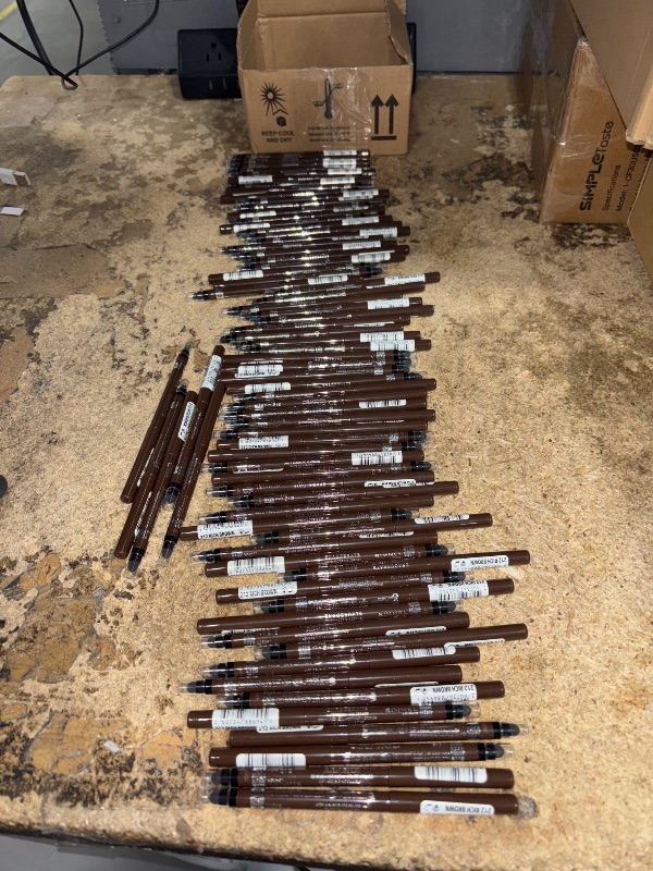 Photo 1 of **72 UN-OPENED UNITS**
Rimmel London Exaggerate Waterproof Eye Definer Eyeliner, Highly Pigmented, Long-Wearing, Built-In Smudger, 212, Rich Brown, 0.01oz