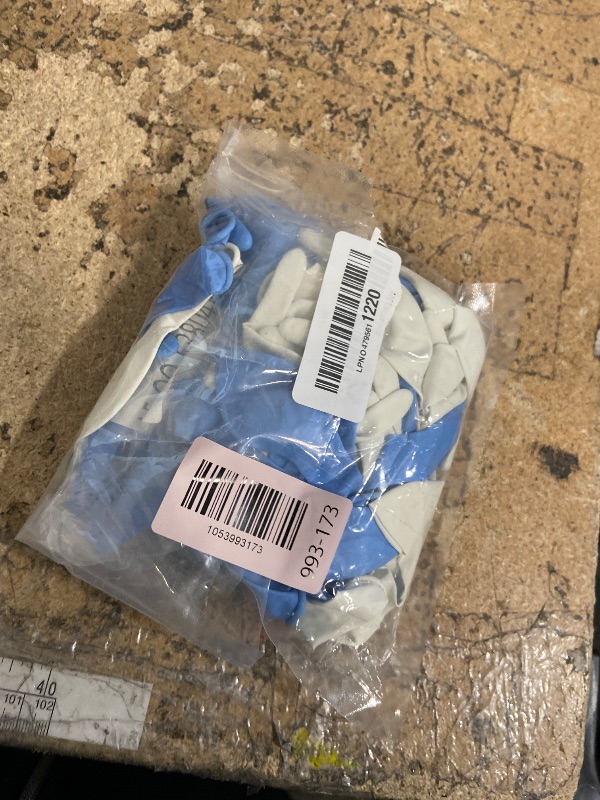 Photo 1 of 100PCS Blue and White Link Balloons, Baby Light Blue White Linking Balloons with Tail for Making Balloon Wall Arch and Chains, Quick Balloon for Wedding Birthday Baby Shower Party Decorations (6inch)