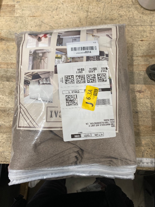 Photo 1 of 2 Panels Taupe Burlap Faux Linen Textured Quality Curtains -100 Percent Blackout Curtains 84 Inches Long - Shabby Chic Curtain Drapes for Modern Farmhouse (Greige,2 Panels,W 52 x L 84 Inch Length)