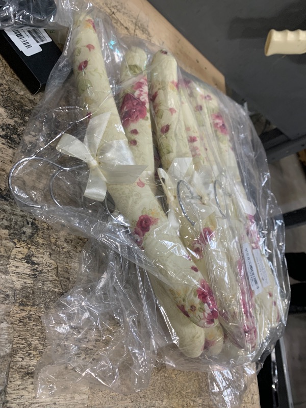 Photo 1 of **MISSING ONE**Padded Clothes Hangers for Sweaters – Women Padded Coat Hangers- Foam Hanger Non Slip Satin Canvas Covers for Adults Wedding Bridesmaid (Pack of 10)