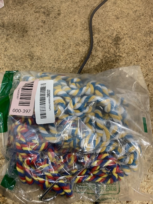 Photo 1 of 2 Pieces Rat Cage Accessories Rat Toys Climbing Bird Rope Net Pet Hanging Hammock for Hamster, Mice, Parrot, Bird, Sugar Glider Habitat Decor and Play(11 x 7.8 Inch,Red, Yellow)