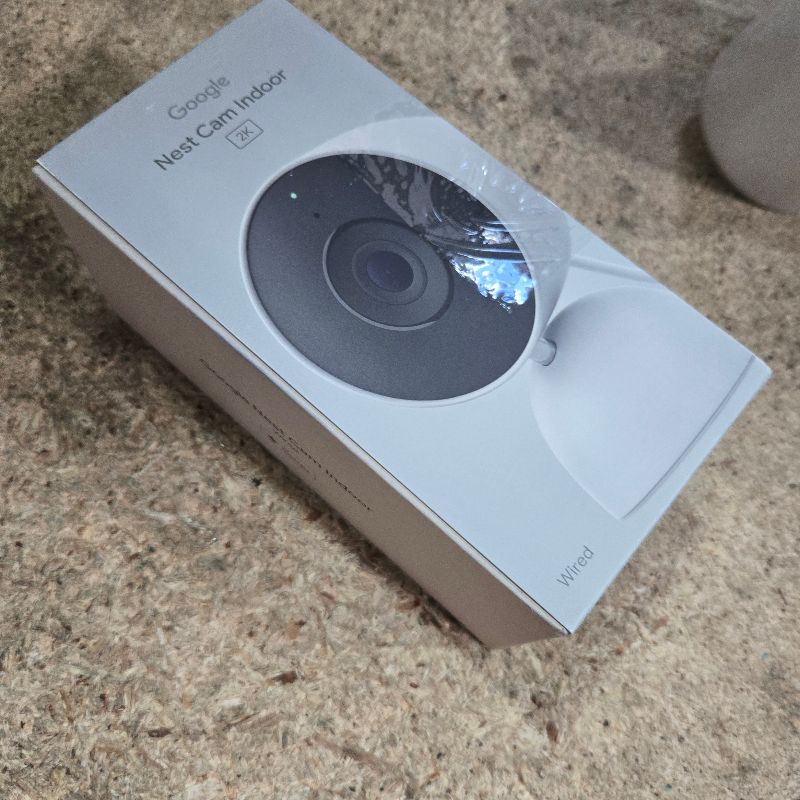 Photo 1 of **FACTORY SEALED** Google Nest Cam Indoor (Wired, 3rd Gen) - Security Camera with 2K Video and Gemini, Night Vision, 2-Way Audio, Works with Google Home - 2025 Model - Snow
