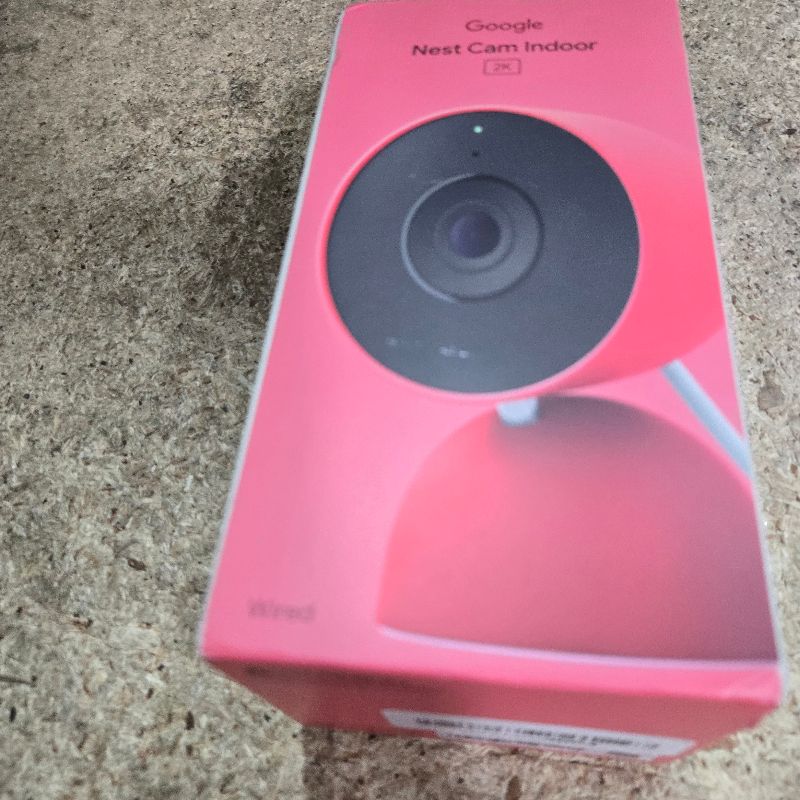 Photo 1 of **FACTORY SEALED** Google Nest Cam Indoor (Wired, 3rd Gen) - Security Camera with 2K Video and Gemini, Night Vision, 2-Way Audio, Works with Google Home - 2025 Model - Berry