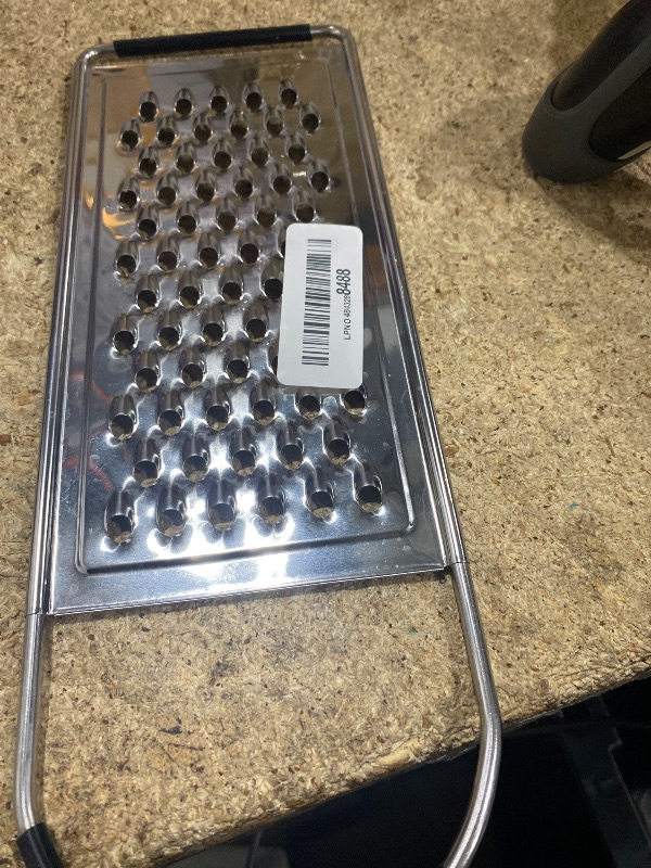 Photo 1 of 1 Pack Professional Cheese Grater - Handheld Flat Coarse Stainless Steel Graters for Kitchen - Food Grater with Anti-Slip Handle for Chocolate, Potato, Vegetable, Butter ?Silver?