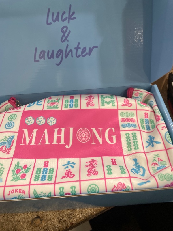 Photo 1 of 160 Engraved American Mahjong Game Set with Carrying Bag and Accessories, 1.2’’ Mahjong Tile Set