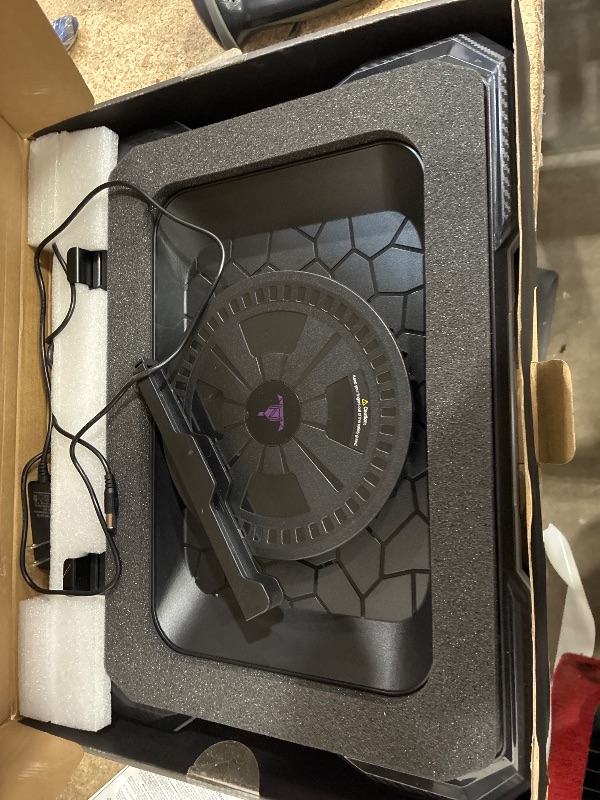 Photo 1 of **FOR PARTS ONLY**Tilted Nation Gaming Laptop Cooling Pad with USB Hub - Boost Performance, Stay Comfortable - RGB Laptop Cooler Stand with Adjustable Height & Fan Speed, RGB, USB (C + A) Hub, for 15.6" - 19" Laptops