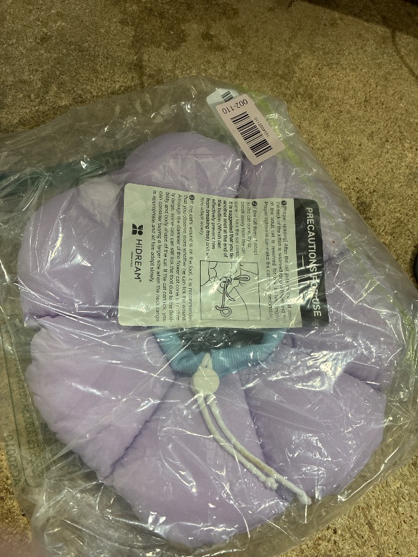 Photo 1 of **HAS STAIN** Cat Cone Collar,Cute Waterproof Cat Recovery Collar,Anti-Bite Lick Wound Healing Safety Elizabethan e Collar for Cats,Purple Flower All-Season Style…