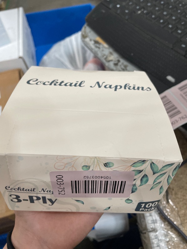 Photo 1 of 100 Pack Cocktail Napkins, 3-Ply Scalloped Edged Wedding Napkins Folded 5 x 5 Inches Dessert Napkins, Disposable Napkins for Dinner Birthday Party Bridal Anniversary Baby Shower Reception (Pink)