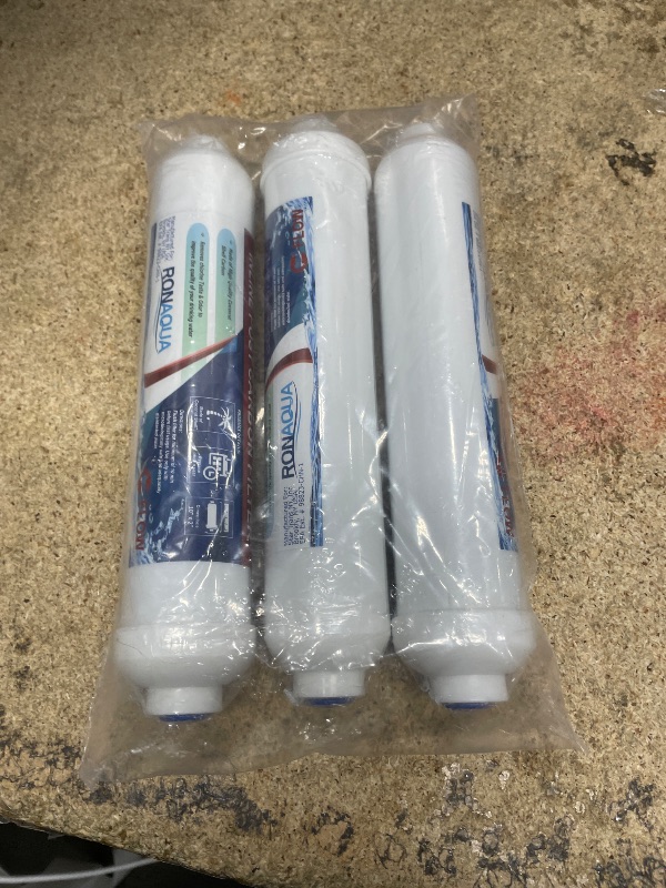 Photo 1 of 10-inch Universal Alkaline in-line Water Replacement Filter - PH Enhancer, and Re-Mineralizer – Post Filter for Under-Sink or Reverse Osmosis System - Restore Essential Minerals Set of 3