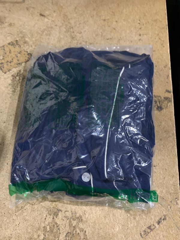 Photo 1 of *ONLY 1* PJGGZ Matching Pajamas for Couples, Button Up Pjs Set for Men and Women Soft Warm Loungewear(Women,Navy,M)