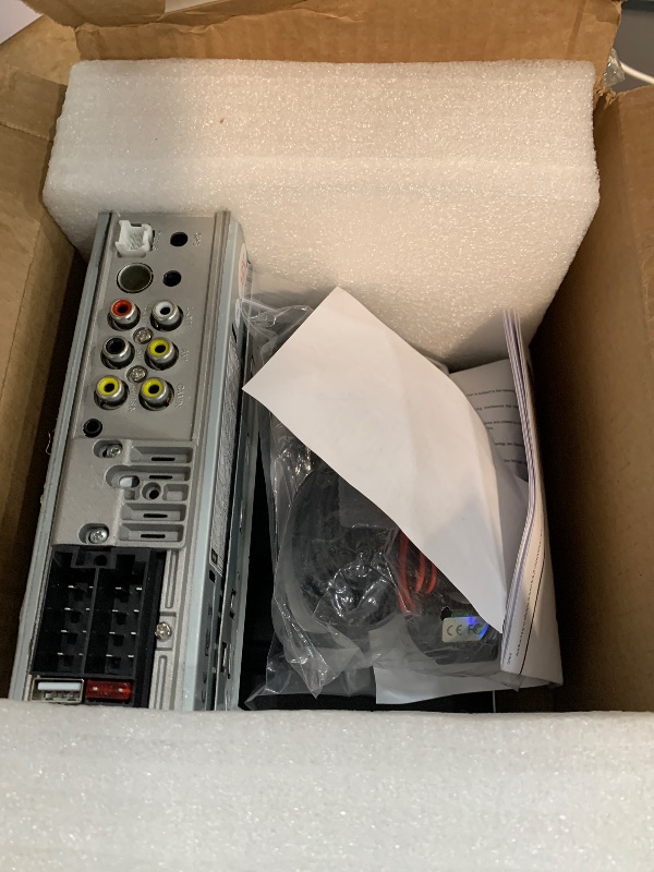 Photo 1 of 10.1 inch Single Din Car Stereo with CarPlay and Android Auto, 10 inch Touch Screen Radio with Mirror Link/1080P/EQ Audio/SWC/Bluetooth +Backup Camera+MIC