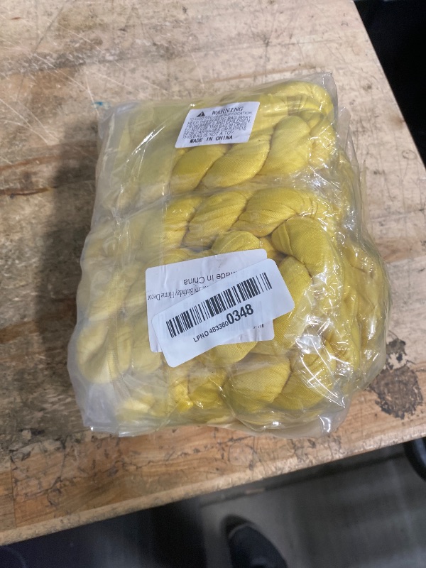 Photo 1 of 10 Pack Light Yellow Cheesecloth Table Runner 17x108 Inch Semi Sheer Boho Gauze Cheese Cloth Table Runners, for Wedding Bridal Shower Birthday Party Home Decor Garden Farmhouse