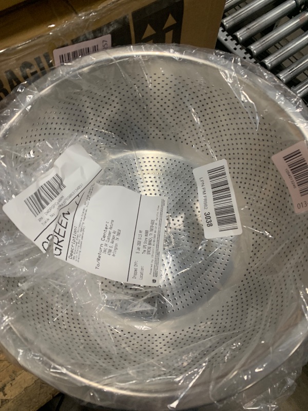Photo 1 of 304 Stainless Steel Microporous Colander, 5QT Large Capacity with Mixing Bowl For washing vegetables, fruit and rice and for draining cooked pasta(2PC)