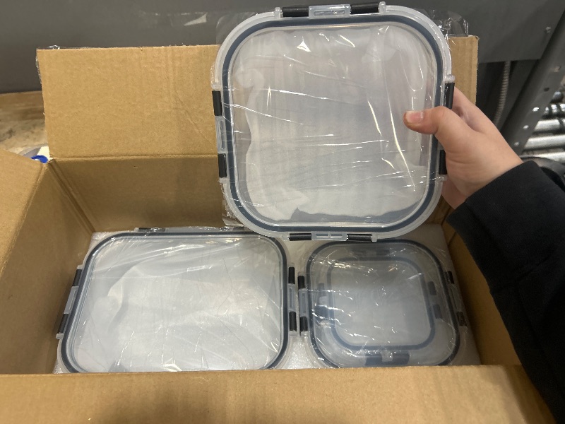 Photo 1 of ************MISSING 4 OF THEM***************
Wells Glass Meal Prep Containers, 8 Pack Glass Food Storage Containers Set with Airtight Locking Lids for Lunch, Fridge, Freezer, Dishwasher Safe, BPA-Free, Clear