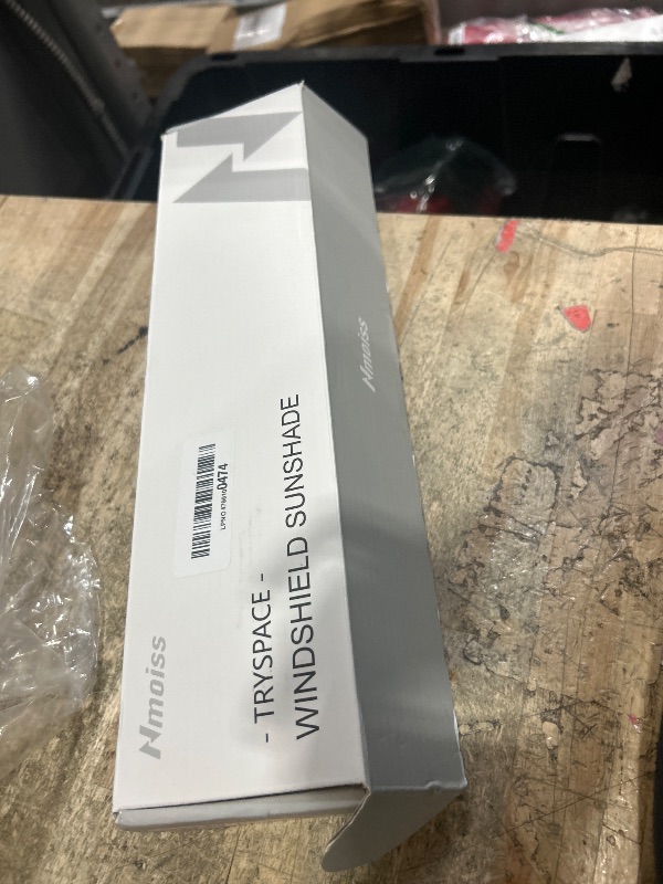 Photo 1 of [Upgraded] Nmoiss Windshield Sun Shade Umbrella - [Vinyl Coating Heat Shield] Protect Car from Sun Rays & Heat Damage Keep Cool and Protect Interior, Spring Structure Edge Medium 56" L x 31" W