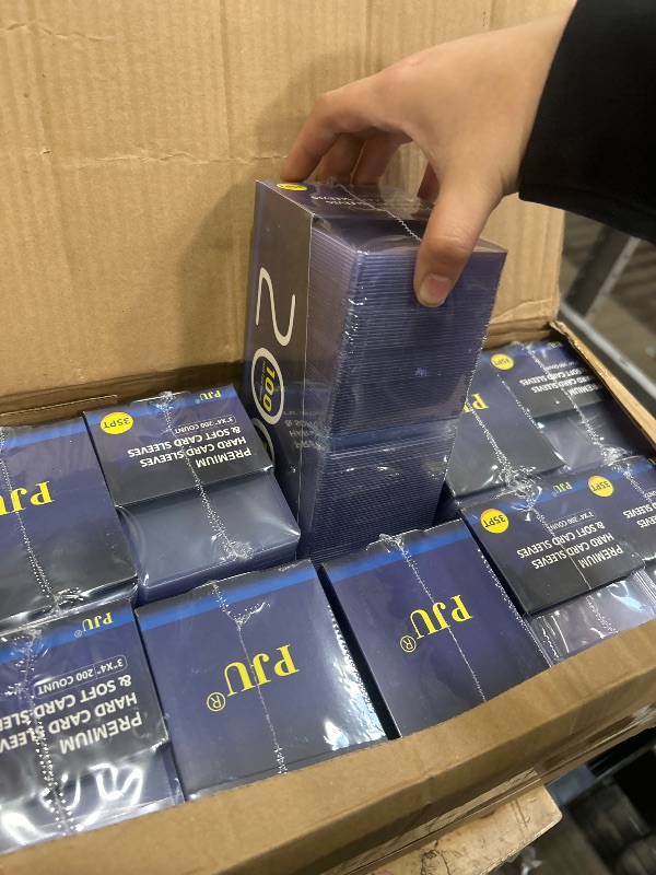 Photo 1 of *** ALL SEALED PACKAGES INSIDE ****2000 Hard Plastic Card Sleeves, Premium Card Sleeves, 3"x 4" Baseball Cards Protectors Plastic, Sports Trading Baseball Game Holder (1000 Hard Sleeve + 1000 Soft Sleeve)