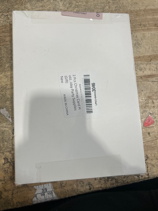 Photo 1 of 2 Pcs Christmas Card Holder Wooden Gift Box Shape Money and Card Holder Christmas Tree Ornaments for Winter Holiday Party Supplies (Gift)