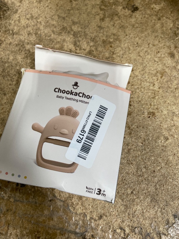 Photo 1 of 2 Pack Baby Teething Toy Silicone Teething Mitten for Babies Over 3 Months Anti Dropping Wrist Hand Teethers Baby Chew Toys for Sucking Needs, BPA Free (Ginger & Caramel)