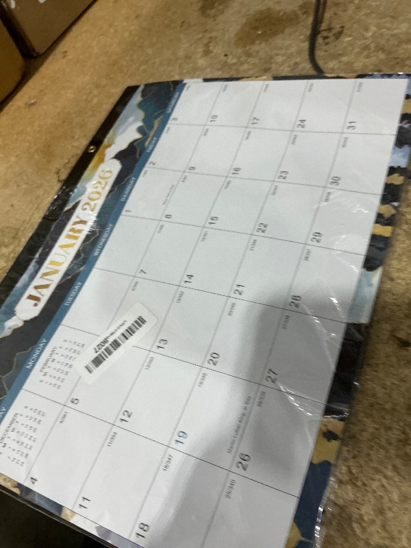 View 2 of 2026 Desk Calendar - Jan. 2026 - Dec. 2026, 14.6" x 11.5" Small Size Desktop Calendar with 2 Corner Protectors, 12 Months Desk Calendar for Home or Office