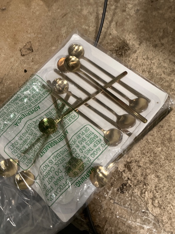 Photo 1 of 12 Pcs Coffee Spoons Set, 6.7" Gold Tea Spoons Long Handle, Gold Small Teaspoons, Stainless Steel Espresso Spoon, Long Spoon for Stirring, Coffee Bar Accessories