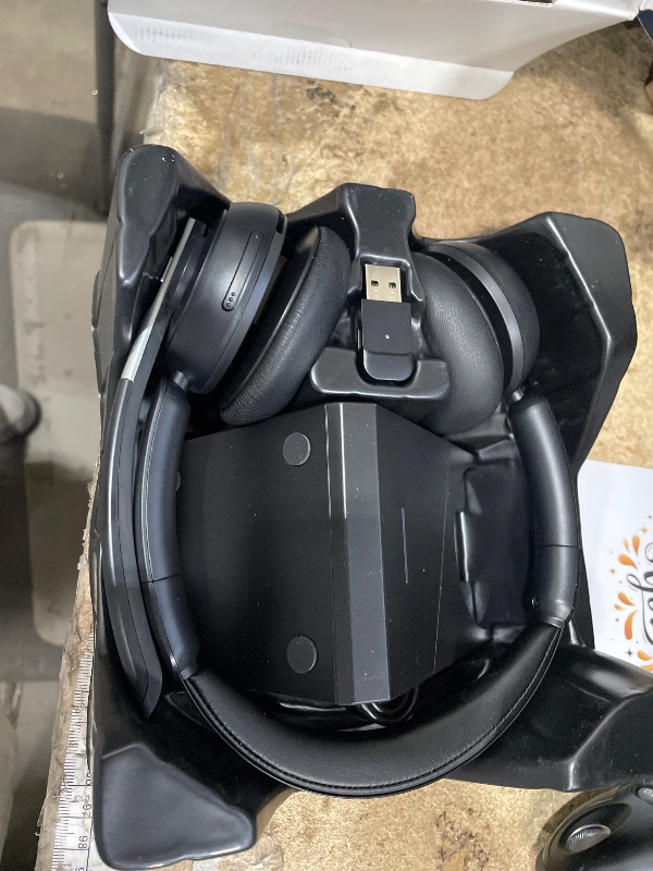 Photo 1 of (2025 Upgraded) Wireless Headset with Mic for Work, Bluetooth Headset with Noise Canceling Microphone with Dongle, Charging Base & Mic Mute, Wireless Headphones for Work from Home/PC/Computer
