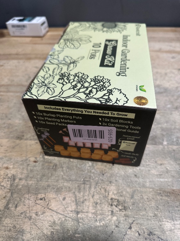 Photo 1 of 10 Garden Planter Indoor Kit, 44pcs Complete Kitchen Herb Starter Set Including Burlap Pots, Markers, Soil Discs, Gardening Tools, Unique Easter/Birthday/Christmas Gift Ideas for Women, Mom