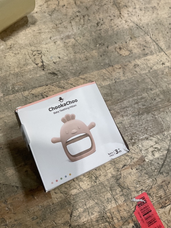 Photo 1 of 2 Pack Baby Teething Toy Silicone Teething Mitten for Babies Over 3 Months Anti Dropping Wrist Hand Teethers Baby Chew Toys for Sucking Needs, BPA Free (Blue & Caramel)