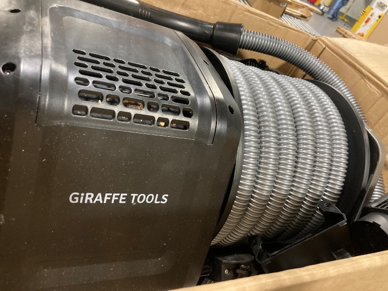 Photo 1 of **USED**Giraffe Tools Grandstorm Retractable Vacuum Cleaner with 30 FT Hose Wall Mounted, Wet Dry Vacuum Cleaner with 6 Nozzles for Car Detailing Normal Version, Grey ?No Remote Control Function?