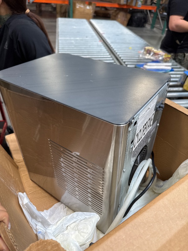 Photo 1 of ** VERY USED / TESTED FUNCTIONA MISSING WATER TANK / A HAVE DENT  / TURNS ON PERFECTLY ****** Profile Opal 2.0 XL with 1 Gallon Tank, Chewable Crunchable Countertop Nugget Ice Maker, Scoop included, 38 lbs in 24 hours, Pellet Ice Machine with WiFi & Smart