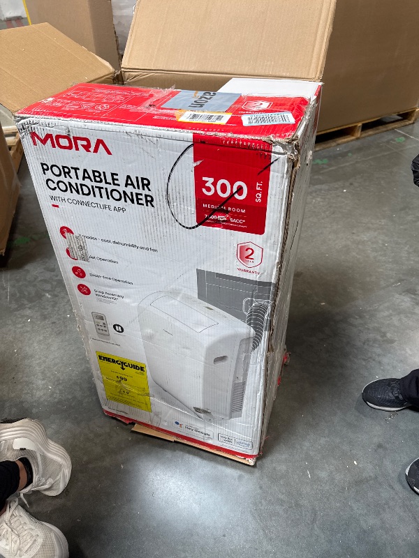 Photo 1 of ****** TURNS ON PERFECTLY / COOLS QUICKLY******* Mora Mora by Hisense Smart 7,000 BTU (DOE), 10,300 BTU (ASHRAE), 300 SF Portable AC, 3 Operating Modes (Cool, Dry, Fan), Remote and Window Vent Installation Kit Included, Goole Home & Alexa Support